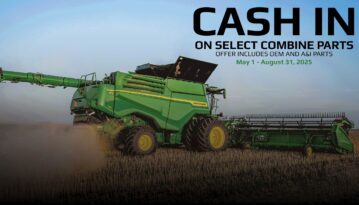 Cash In on Select Combine Parts
