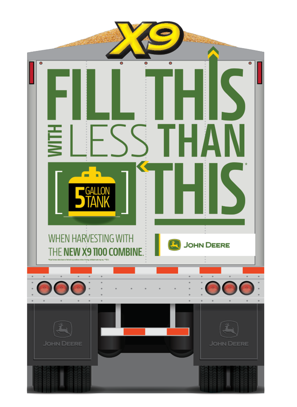 Fill your semi with less fuel when harvesting with the new X9 combine